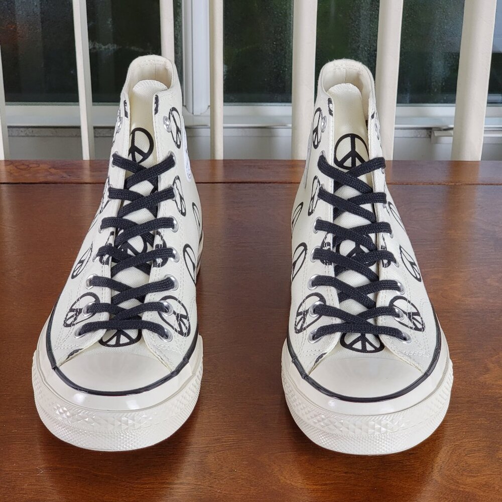 Converse Chuck 70 Hi Unleash Peace Logo 167912C Egret/Black Size 10 Men's - Picture 3 of 11